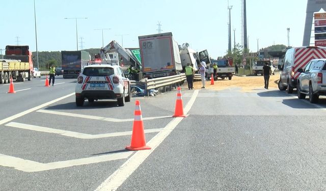 Refüje çarpan TIR'ın şoförü öldü