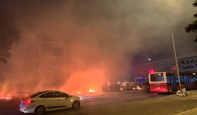 İzmir'de otluk alanda çıkan yangın söndürüldü