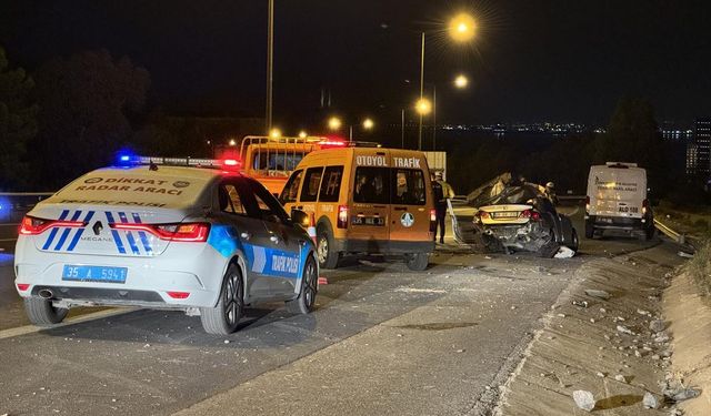 İzmir'de takla atan otomobilin sürücüsü hayatı kaybetti