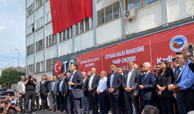 CHP Adana İl Başkanlığı'ndan, 'siyasi yasak' getirilen Aydar'a destek