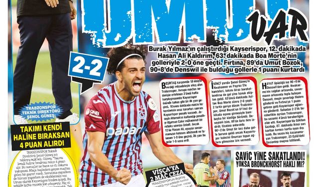 Güneş yüzünü göstermedi; Trabzonspor 3 puana hasret