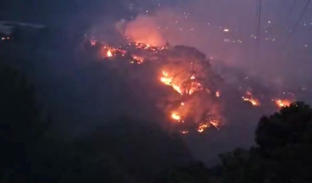 Yıldırım yangına neden oldu, 10 dönüm zarar gördü