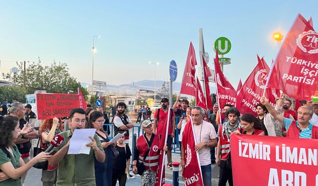 TİP İzmir İl Örgütü’nden ABD savaş gemisine sert tepki: 'İzmir Limanı kana bulanmıştır'