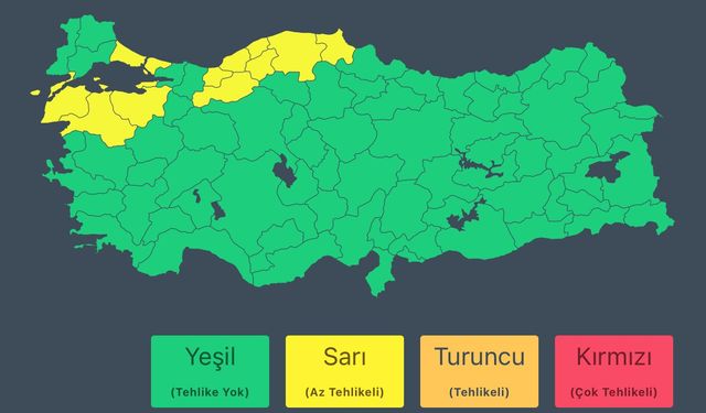 AFAD'dan 12 ilde sağanak yağış uyarısı