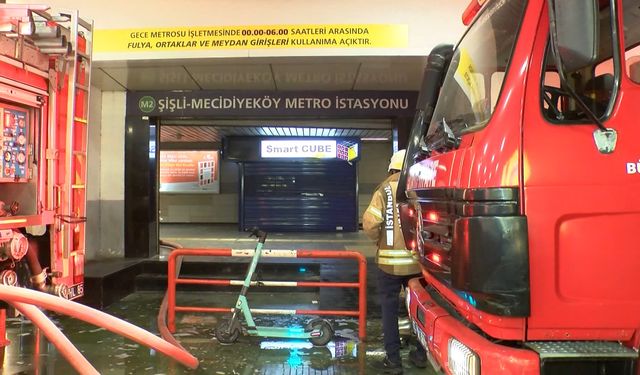 Metro istasyonunda gece yarısı yangını