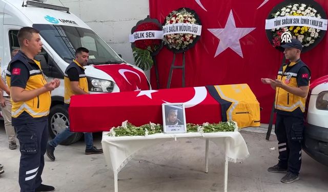 Kazada ölen ambulans şoförü için tören