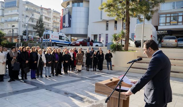 Balçova’dan kadına yönelik şiddete tepki