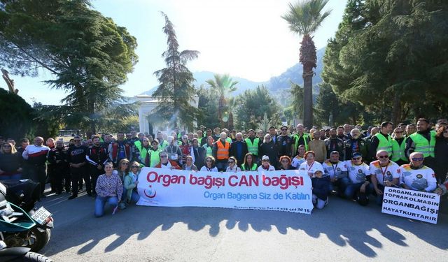 İzmir'li motorculardan organ bağışına destek sürüşü