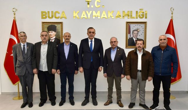 İzmir Kahveciler Odası'ndan Buca Kaymakamı Mahmut Nedim Tuncer’e Ziyaret