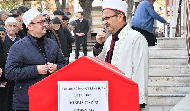 Kıbrıs gazisi, son yolculuğuna uğurlandı