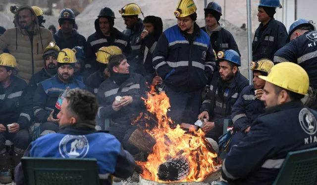 Çayırhan'da maden emekçileri direnişe devam