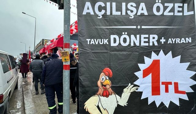 Ankara'da açılışa özel "1 liraya döner"