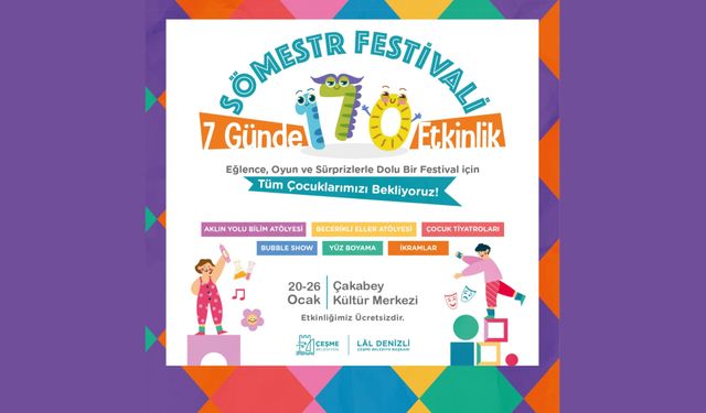 Çeşme Belediyesi’nden çocuklara renkli Sömestr Festivali!