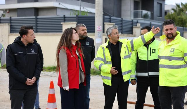 Başkan Denizli'den yağmur suyu hattı çalışmalarına yerinde inceleme