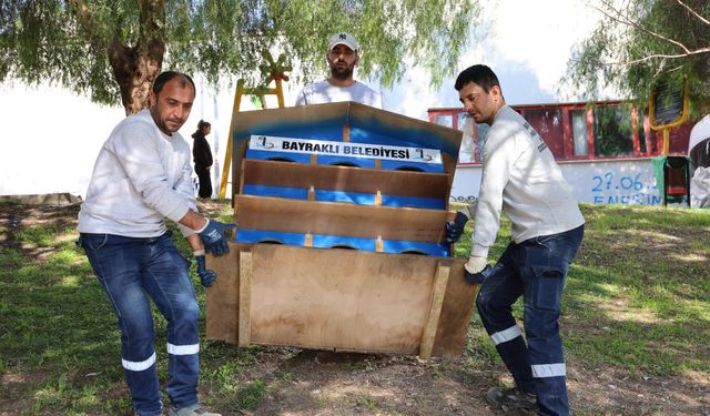 Bayraklı’da sokak kedilerine yeni yuva