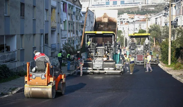 Bornova'da yol yenileme çalışmalarında rekor