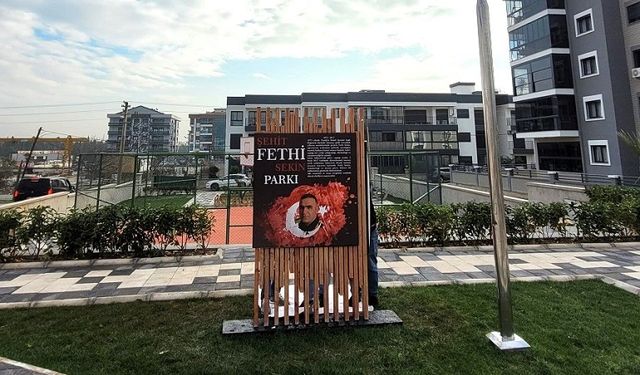 Şehit Fethi Sekin Park'ı Menderes'e kazandırıldı