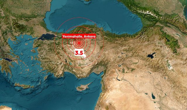 Ankara'da 3,5 büyüklüğünde deprem