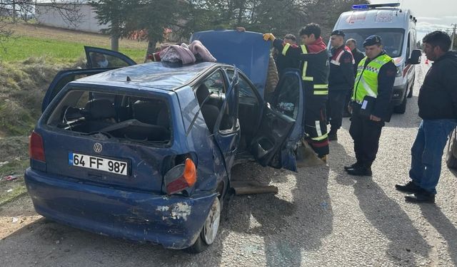 Uşak’ta meydana gelen trafik kazasında 5 kişi yaralandı