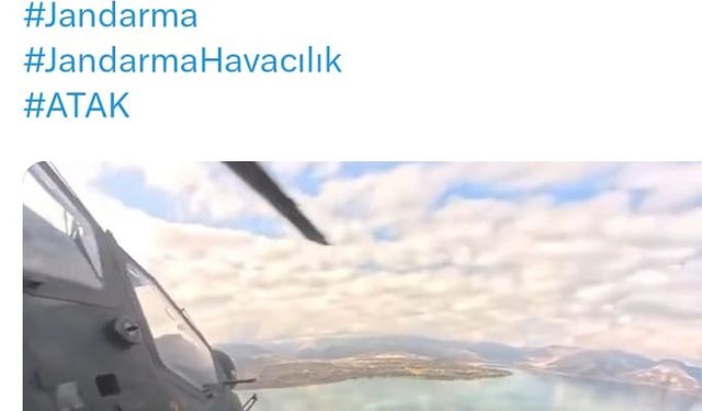 'Atak' helikopterlerinin kamerasından Van Gölü manzarası