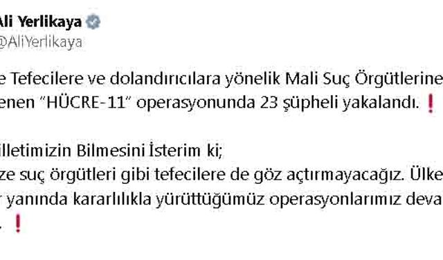 İzmir'de tefeci operasyonunda 23 gözaltı