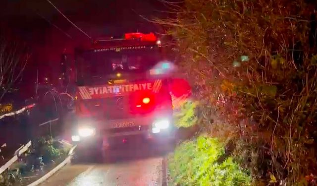 Sarıyer'de, iki katlı müstakil evde patlama sonrası yangın