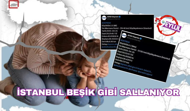 İstanbul beşik gibi sallanıyor.. Peş peşe depremler