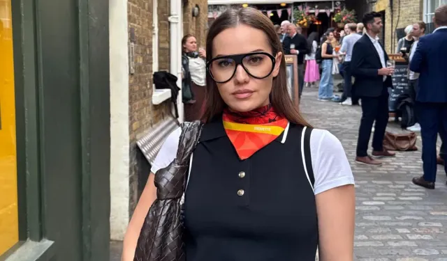 Fahriye Evcen'den Londra pozları!