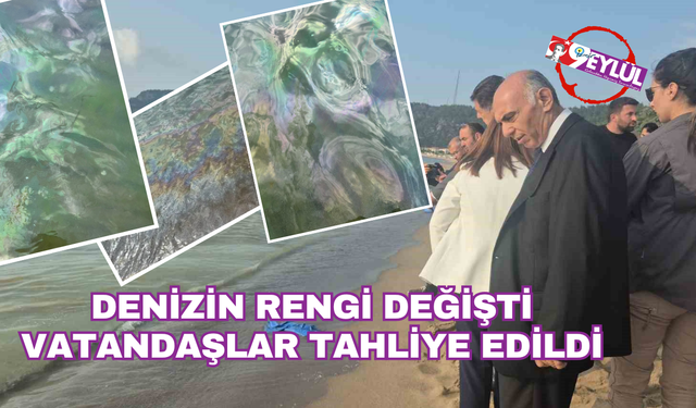 Denizin rengi biranda değişti! Vatandaşlar tahliye edildi... O anlar kamerada