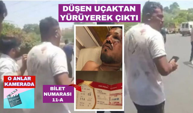 Bilet numarası 11-A! Düşen uçaktan yürüyerek çıktı!