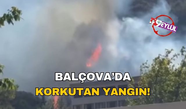 Balçova'da korkutan yangın!