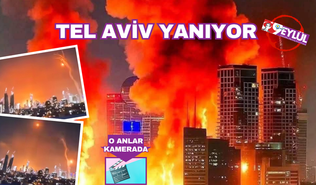 Tel Aviv yanıyor.. O anlar kamerada