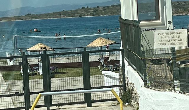 İzmir Çeşme'de kıyı işgali! Sahile demir kapı çektiler, ‘Burası tapulu mülkümüz’ dediler