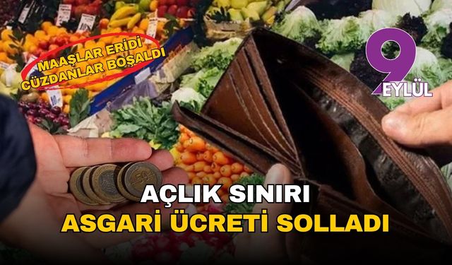 Maaşlar eridi, cüzdanlar boşaldı: Açlık sınırı asgari ücreti solladı!