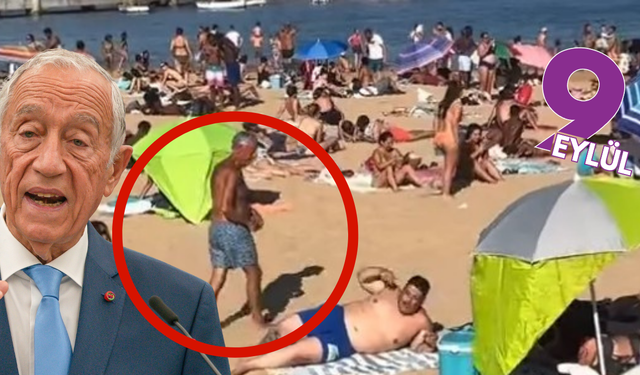 Portekiz Cumhurbaşkanı halk plajında böyle görüntülendi