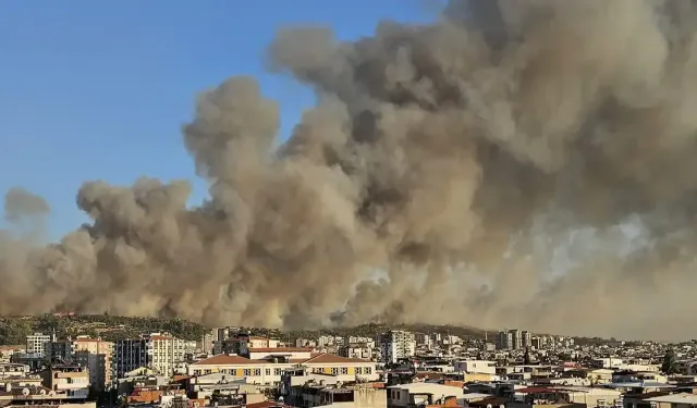 Buca’da orman yangınıyla mücadele sürüyor: Havadan yoğun müdahale