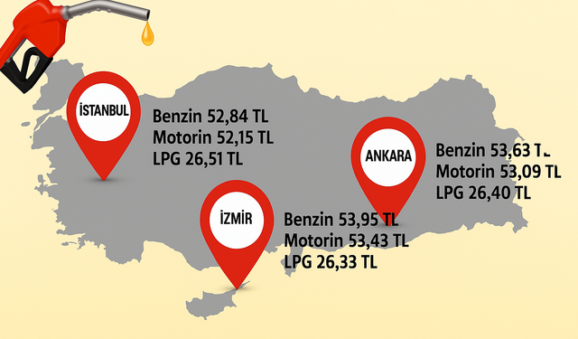 28 Ağustos 2025 İzmir'de benzinin ardından motorine yeni zam