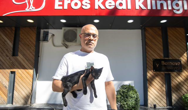 Eros’un hikâyesi Bornova’da umut oldu: Kedi kliniği hizmete girdi
