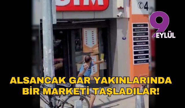 İzmir’de Alsancak Gar önündeki markete taşlı saldırı: Şüpheli gözaltında