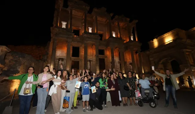 Efes Selçuk’ta engelsiz bireyler için büyüleyici gece turu