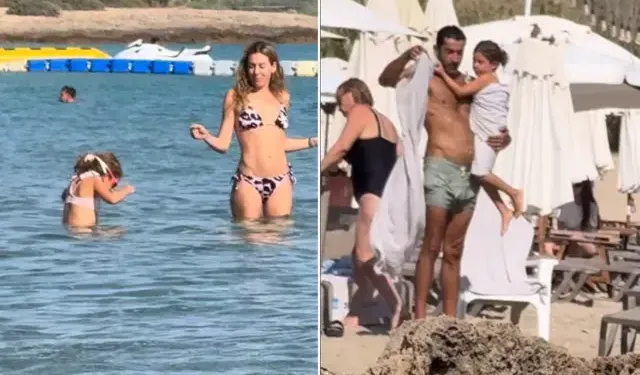 Kenan İmirzalıoğlu ve Sinem Kobal’dan Alaçatı’da aile tatili