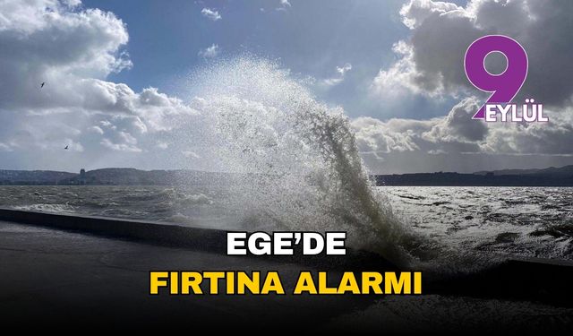 Ege'de fırtına alarmı