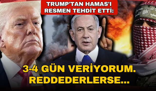 ABD Başkanı Trump'tan Hamas'ı resmen tehdit etti: "3-4 gün veriyorum. Reddederse..."