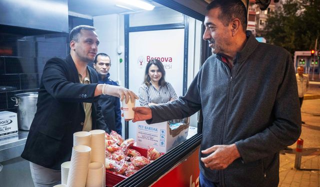 Bornova’da soğuk sabahlara sıcak çorba dayanışması