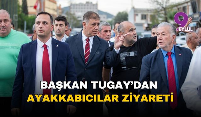 Başkan Tugay'dan Ayakkabıcılar Sitesi ziyareti