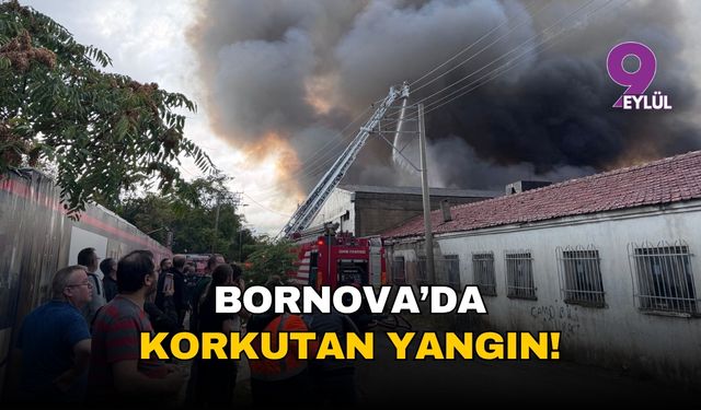 İzmir'de korkutan yangın: Bornova'da plastik deposu alev alev yandı