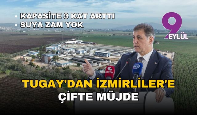 Tugay'dan İzmirliler'e çifte müjde: Suya zam yok, dev tesisin kapasitesi üç kat arttı