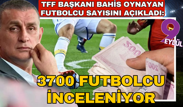 TFF Başkanı İbrahim Hacıosmanoğlu bahis oynayan futbolcu sayısını açıkladı