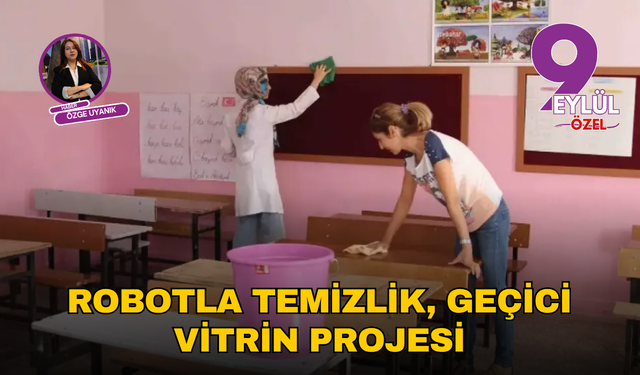 Robotla temizlik, geçici vitrin projesi