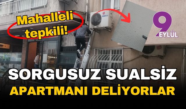 İzmir Güzelyalı'da deprem korkusu: Apartmanları deliyorlar